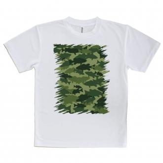 【Tシャツ】ブラックバス　迷彩大柄　フォレストグリーン