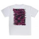 【Tシャツ】ブラックバス　迷彩大柄　レッドカラー