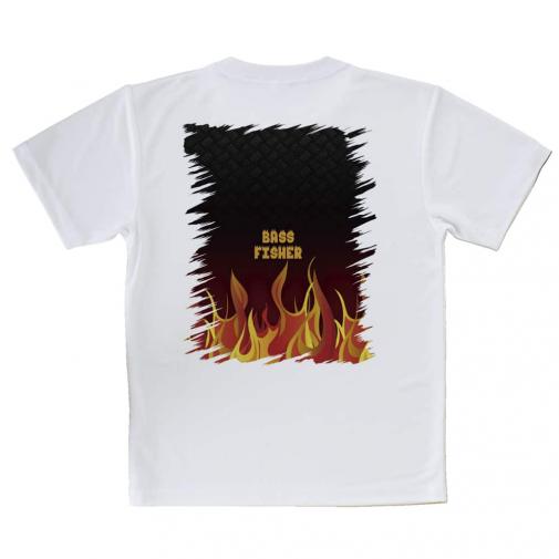 【Tシャツ】BASS FISHER　ファイヤーパターン