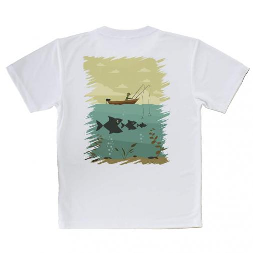 【Tシャツ】Fishing on the boat　イラスト