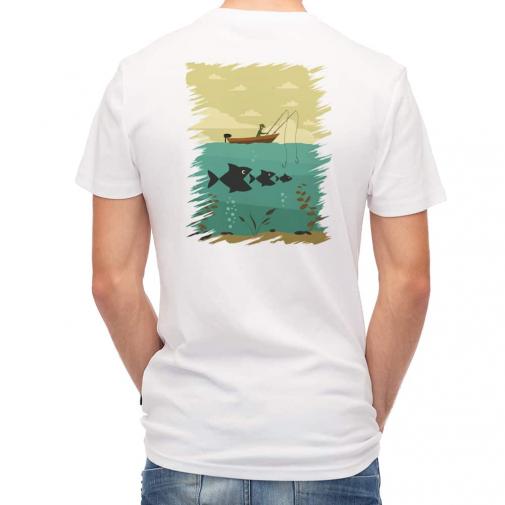 【Tシャツ】Fishing on the boat　イラスト