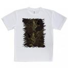 【Tシャツ】タトゥー風昇り鯉　ゴールド&ブラック