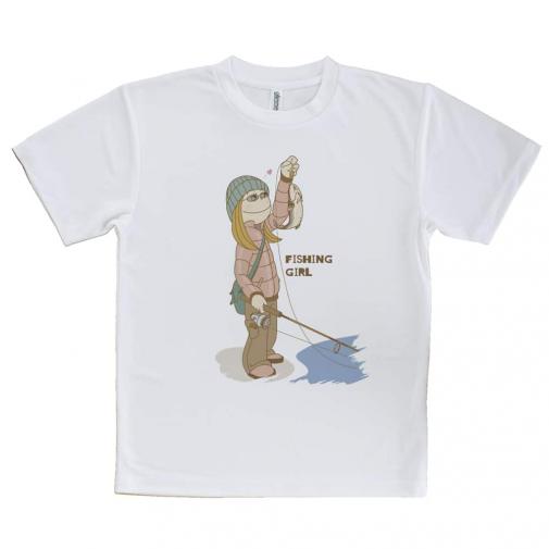 【Tシャツ】釣りガール　イラスト