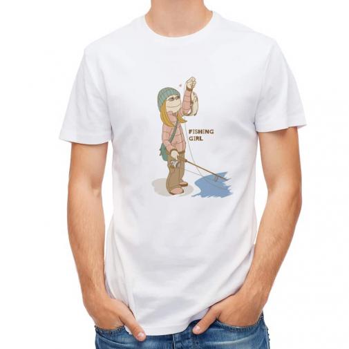 【Tシャツ】釣りガール　イラスト