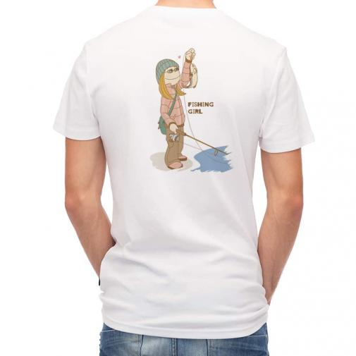 【Tシャツ】釣りガール　イラスト