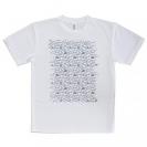 【Tシャツ】釣具のシームレスパターン　ホワイト