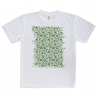 【Tシャツ】釣具のシームレスパターン　グリーン