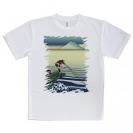 【Tシャツ】葛飾北斎　富嶽三十六景 甲州石班澤のイラスト