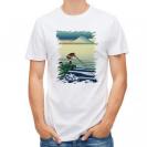 【Tシャツ】葛飾北斎　富嶽三十六景 甲州石班澤のイラスト