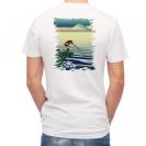 【Tシャツ】葛飾北斎　富嶽三十六景 甲州石班澤のイラスト