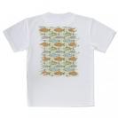 【Tシャツ】サーモンのシームレイスデザイン