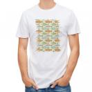 【Tシャツ】サーモンのシームレイスデザイン