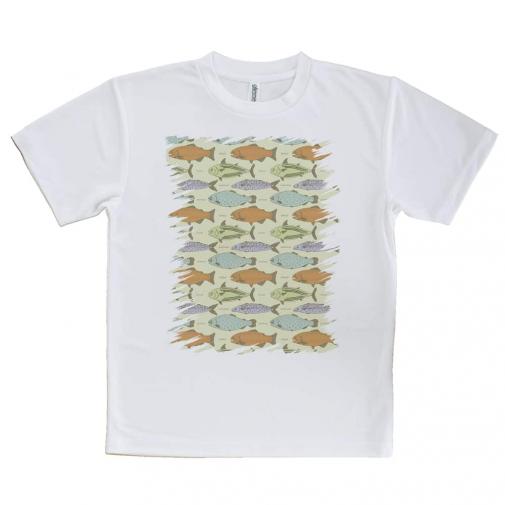 【Tシャツ】サーモンのシームレイスデザイン