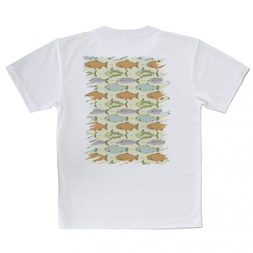 【Tシャツ】サーモンのシームレイスデザイン