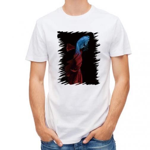 【Tシャツ】トラディショナル・ベタ　ブルー　縦