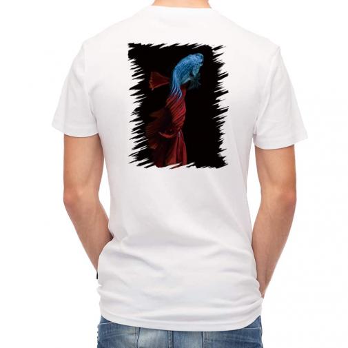 【Tシャツ】トラディショナル・ベタ　ブルー　縦