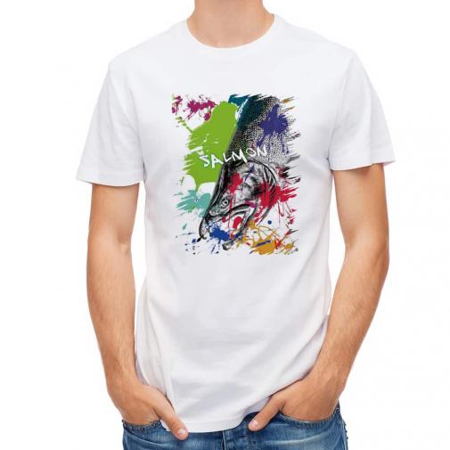【Tシャツ】サケ　ペンキペイント