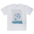 【Tシャツ】ブラックバスのイラスト　木目調