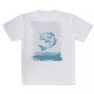 【Tシャツ】ブラックバスのイラスト　木目調