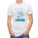 【Tシャツ】ブラックバスのイラスト　木目調