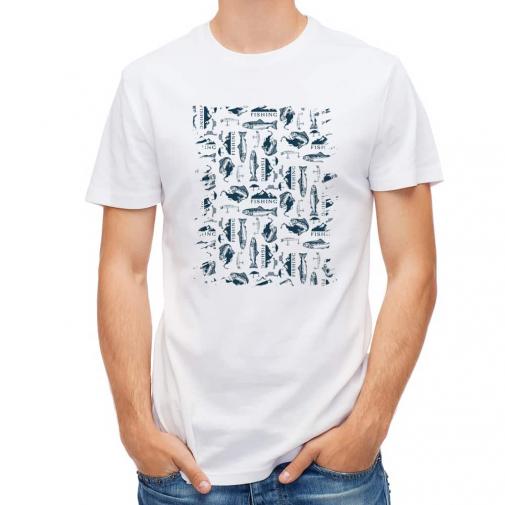 【Tシャツ】トラウトのシームレスパターン