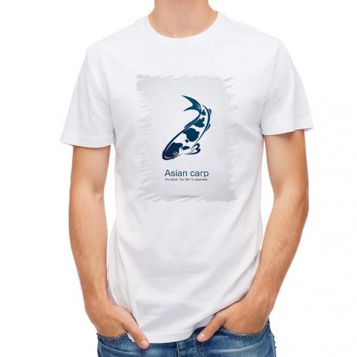 【Tシャツ】錦鯉(アジアン　カープ)　ホワイト