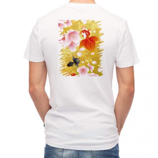 【Tシャツ】金魚と金屏風