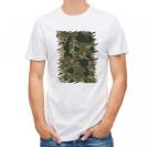 【Tシャツ】墨跡　迷彩大柄　アーミーカラー