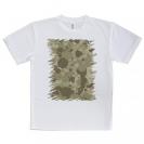 【Tシャツ】墨跡　迷彩大柄　ベージュカラー
