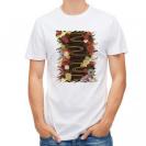 【Tシャツ】着物柄　金屏風