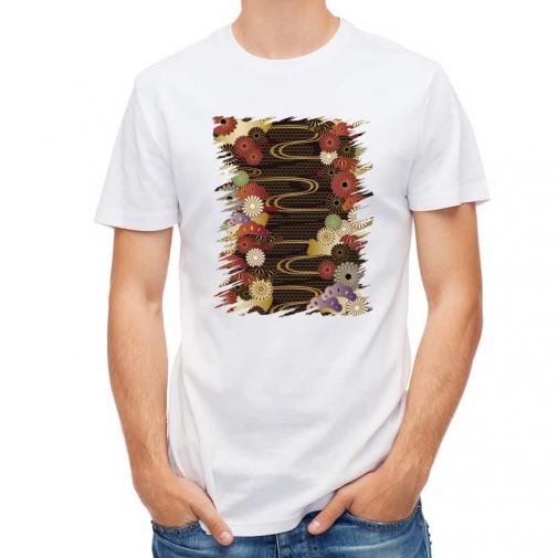 【Tシャツ】着物柄　金屏風