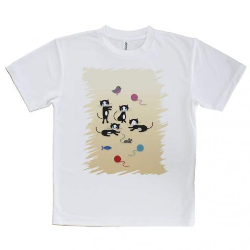 【Tシャツ】白黒猫の日常