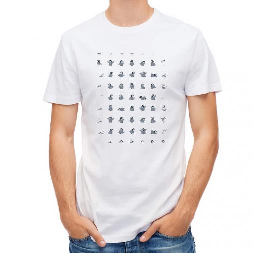 【Tシャツ】かわいいペンギンのシームレスパターン