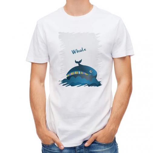 【Tシャツ】コミカルなクジラのイラスト