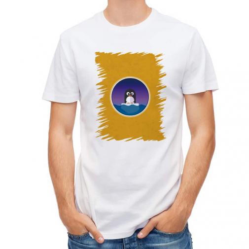 【Tシャツ】ペンギンのバッジ