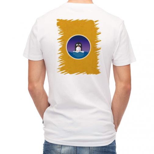 【Tシャツ】ペンギンのバッジ