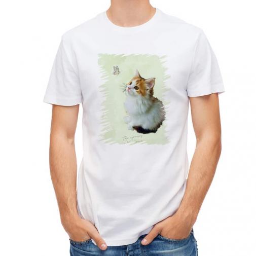 【Tシャツ】春の午後　蝶と子猫