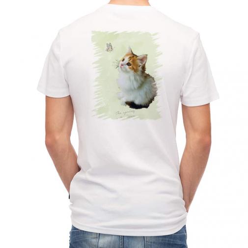 【Tシャツ】春の午後　蝶と子猫