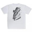 【Tシャツ】鰤(ブリ)　墨絵風　白
