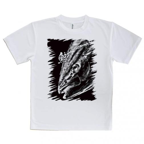 【Tシャツ】鰤(ブリ)　墨絵風　黒