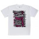 【Tシャツ】BASS テキストデザイン　ショッキングピンク
