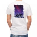 【Tシャツ】雪山の上の済んだ夜空