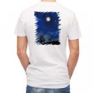 【Tシャツ】屋根の上のネコと満月