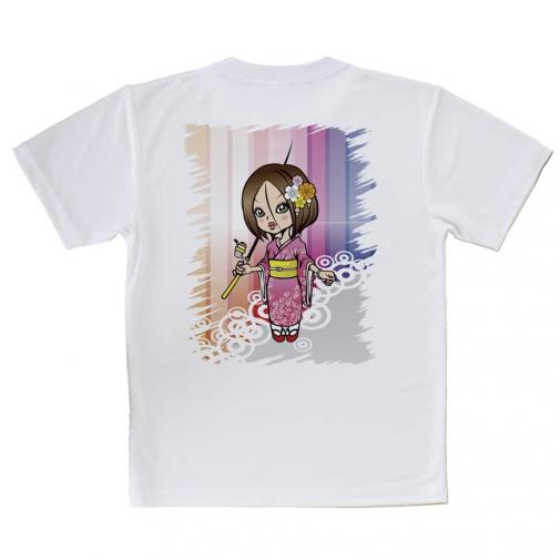 【Tシャツ】着物の女性は釣りに出かける