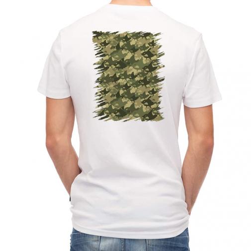 【Tシャツ】サメ(SHARK)　迷彩柄　ブラウンカラー