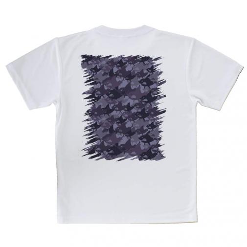 【Tシャツ】サメ(SHARK)　迷彩柄　パープルカラー