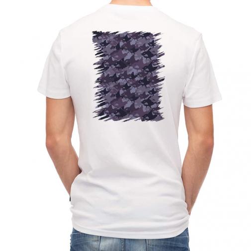 【Tシャツ】サメ(SHARK)　迷彩柄　パープルカラー