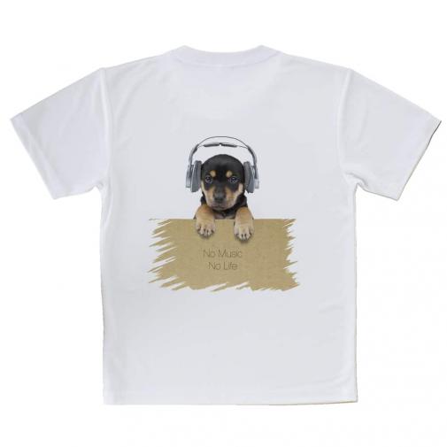 【Tシャツ】子犬だってNo Music No Life