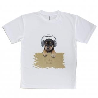 【Tシャツ】子犬だってNo Music No Life