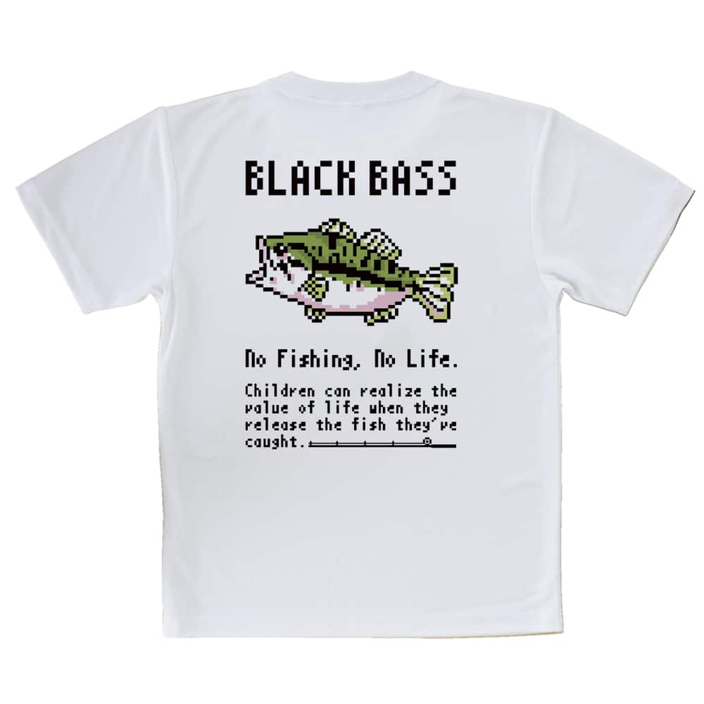 Tシャツ 釣りざんまい ドット絵のブラックバス Anglers Case